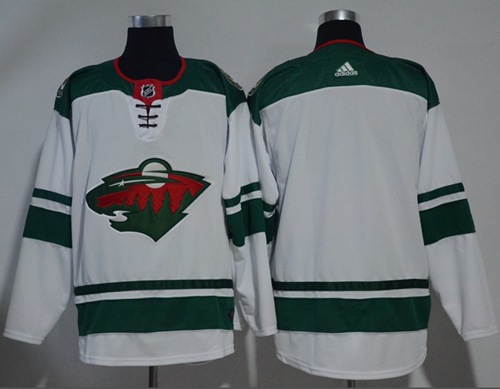 Adidas Men Minnesota Wild Blank White Road Authentic Stitched NHL Jersey->chicago blackhawks->NHL Jersey